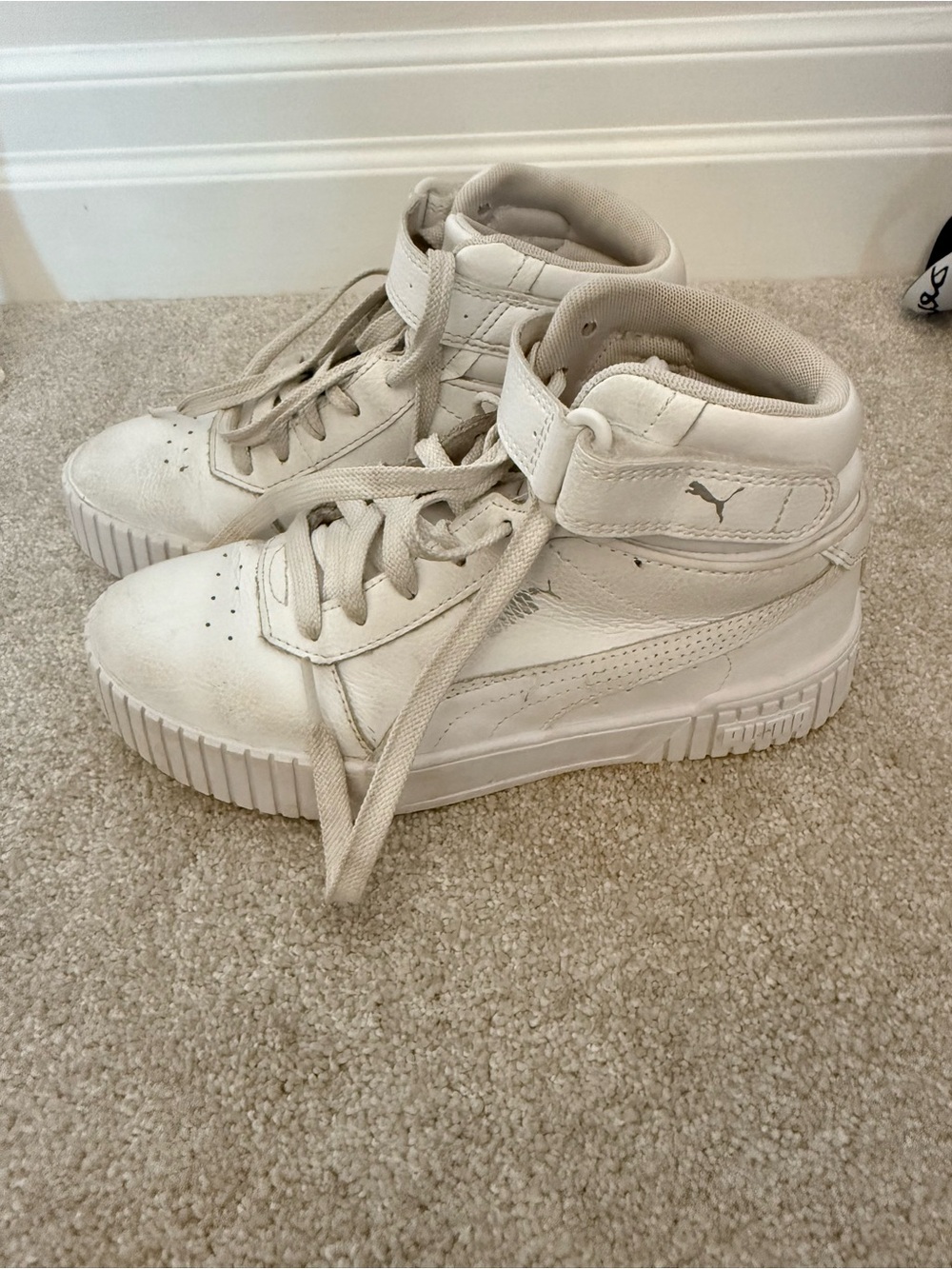 PUMA White High-Top Sneakers